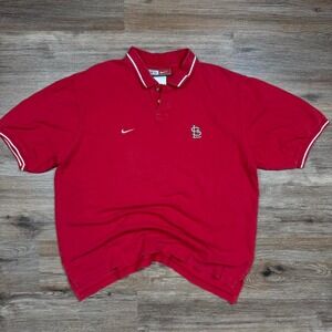 Vintage 90s nike team saint louis cardinals red polo‎